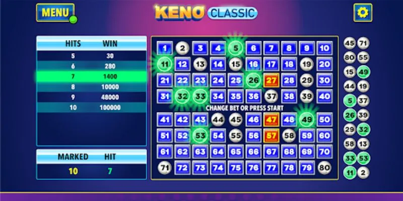 Tìm hiểu luật chơi Keno dễ hiểu