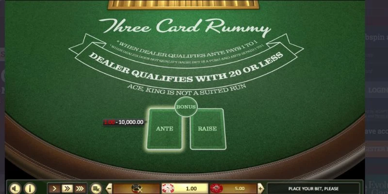 Tìm hiểu quyết định cược trong Three Card Rummy